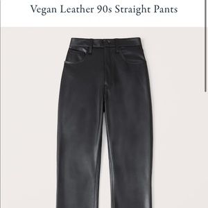 Abercrombie Vegan Leather 90s Straight Pant